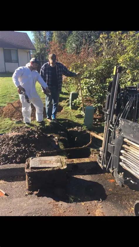 H2O Plumbing crew performing excavation for a major drain and sewer line issue in Clark County Washington
